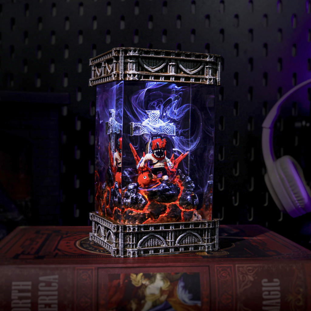Infernal Hunter & Devil Companion Lamp 4 Chainsaw Man Resin Table Lamp