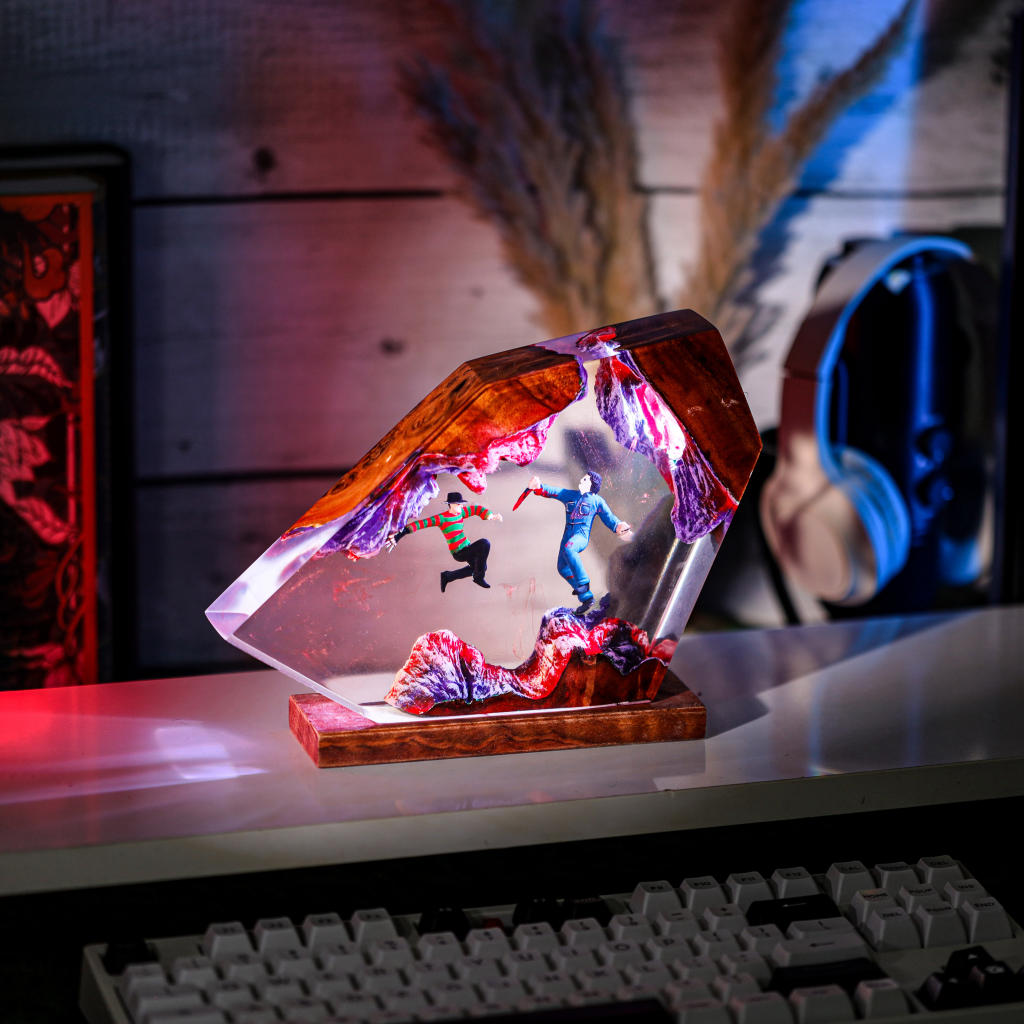 Freddy vs Michael Night Light 6 Freddy Krueger & Michael Lamp