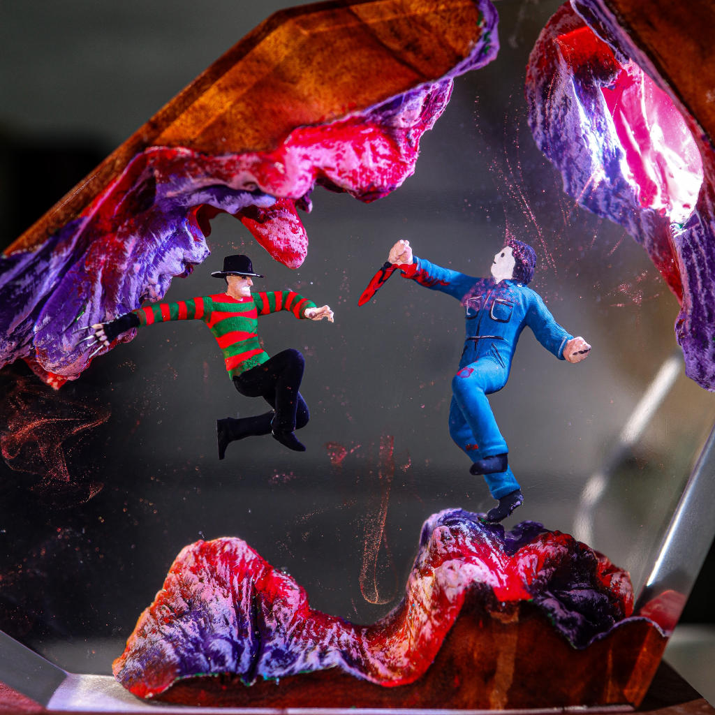 Freddy vs Michael Night Light 2 Freddy Krueger & Michael LED Lamp