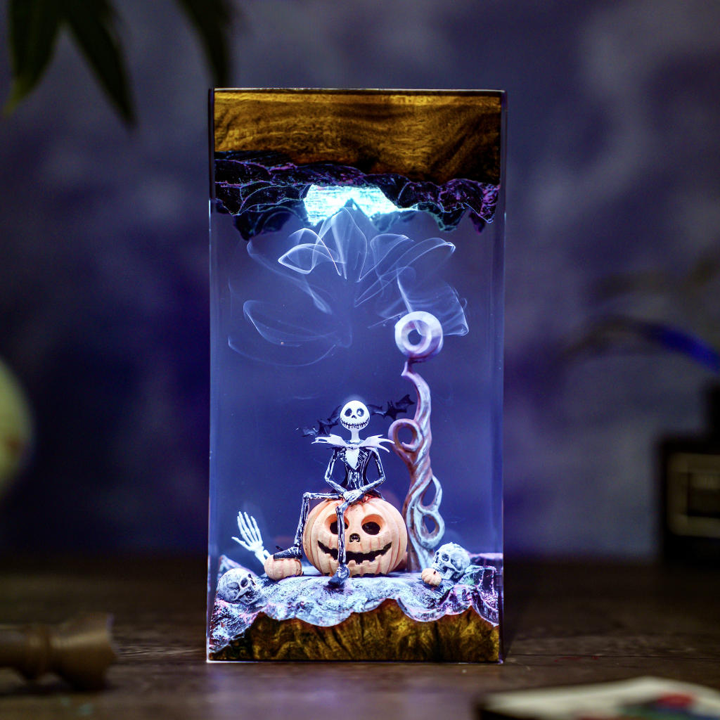 Pumpkin Jack Halloween Lamp 3 Pumpkin Jack LED Halloween Lamp