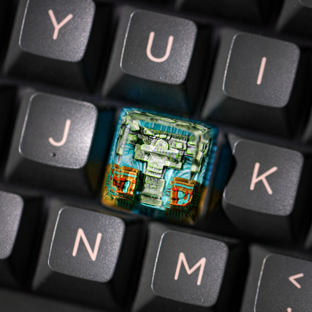 The Lost Temple Beneath the Sea Keycap 6 Beneath the Sea Resin Keycap
