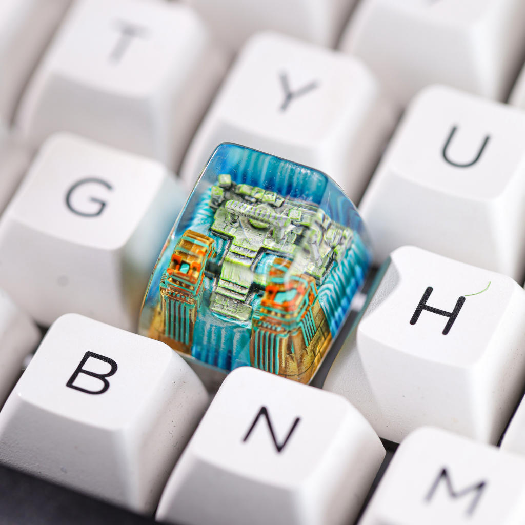 The Lost Temple Beneath the Sea Keycap 3 Lost Temple Beneath the Sea Artisan Keycap
