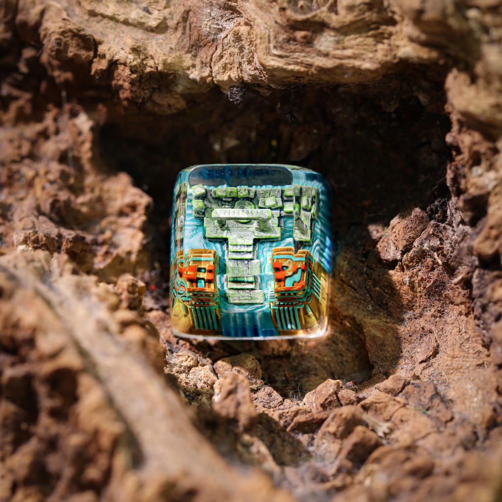 The Lost Temple Beneath the Sea Keycap 15 Handmade The Los Temple Keycap