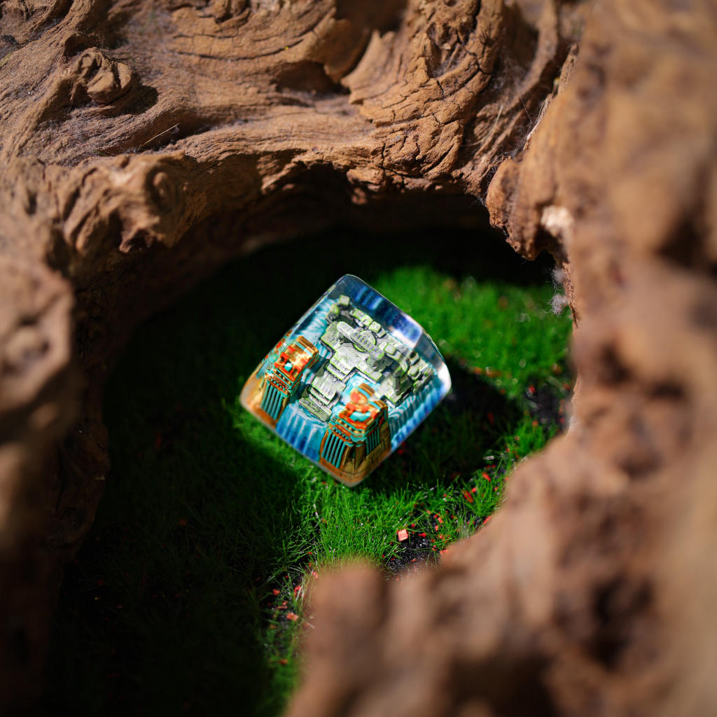 The Lost Temple Beneath the Sea Keycap 14 Lost Temple Beneath the Sea Artisan Keycap
