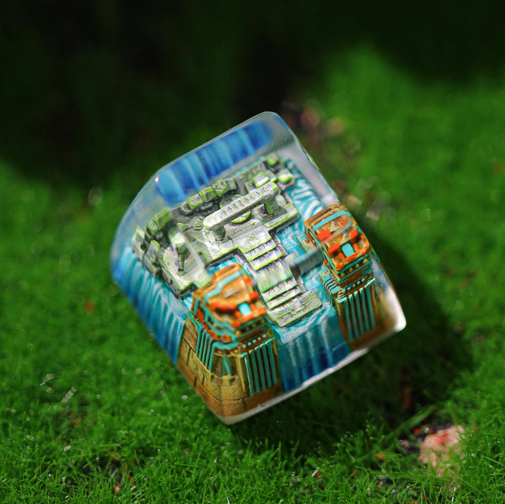 The Lost Temple Beneath the Sea Keycap 13 Lost Temple Beneath the Sea Artisan Keycap