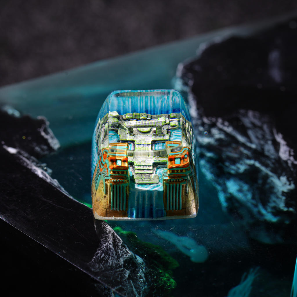 The Lost Temple Beneath the Sea Keycap 11 Beneath the Sea Artisan Mechanical Keycap