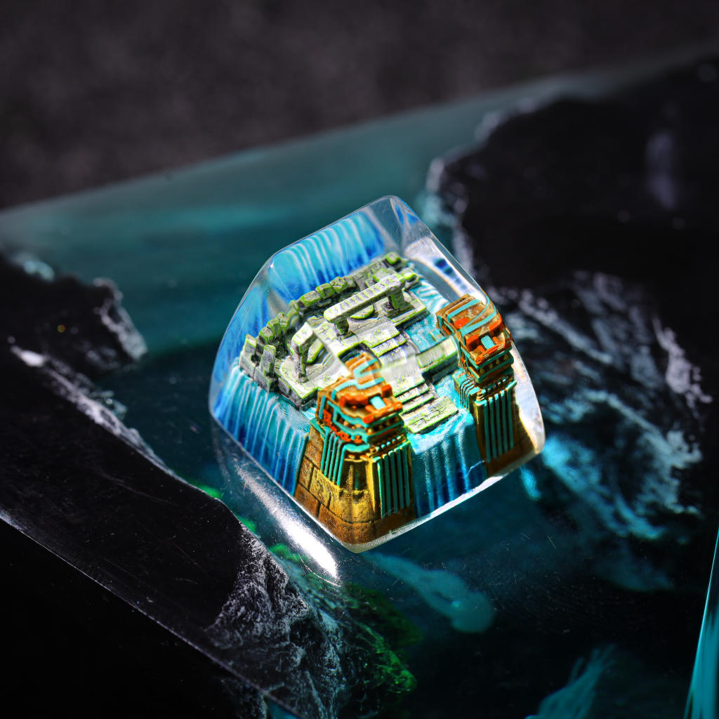 The Lost Temple Beneath the Sea Keycap 10 Beneath the Sea Artisan Mechanical Keycap