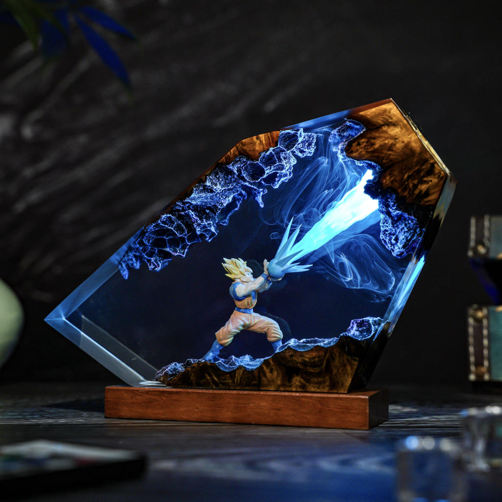Energy Blast Super A.nime Warrior Resin Lamp Ver 1 12 Anime Desk Lamp Dragon Ball