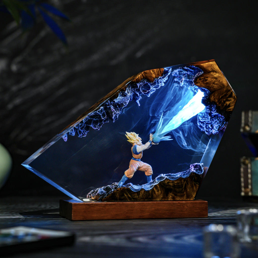 Energy Blast Super A.nime Warrior Resin Lamp Ver 1 13 Anime Desk Lamp Dragon Ball
