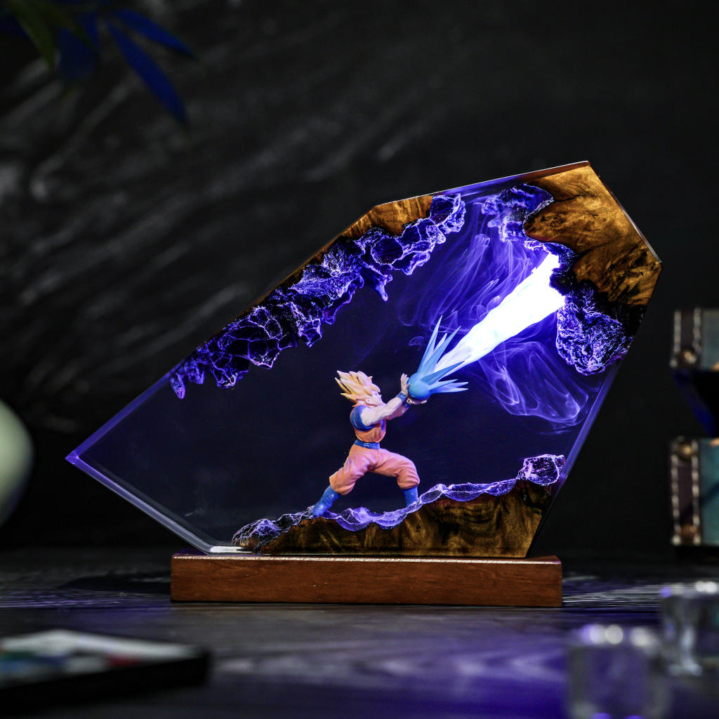 Energy Blast Super A.nime Warrior Resin Lamp Ver 1 5 Son Goku Dragon Ball Epoxy Lamp Ver 2