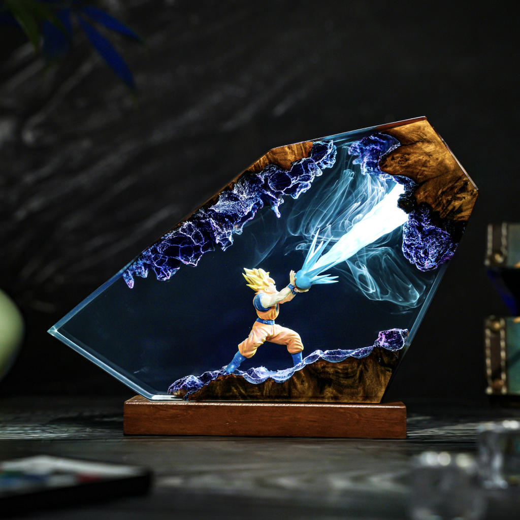 Energy Blast Super A.nime Warrior Resin Lamp Ver 1 1 Son Goku Dragon Ball Epoxy Lamp Ver 2