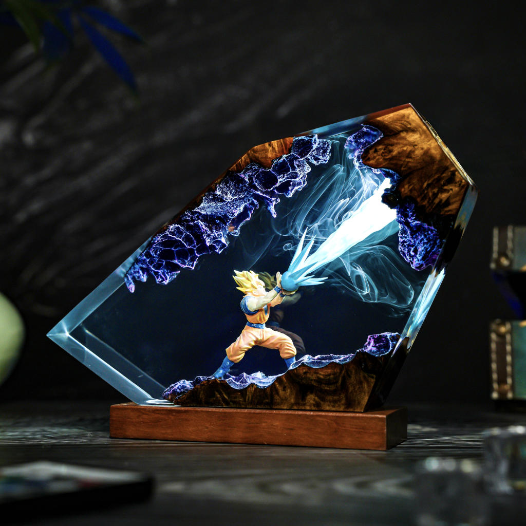 Energy Blast Super A.nime Warrior Resin Lamp Ver 1 8 Goku Epoxy Night Light