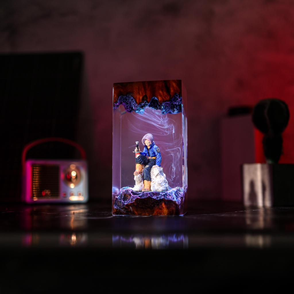 Lavender Warrior Resin Lamp 5 Dragon Ball Epoxy Lamp