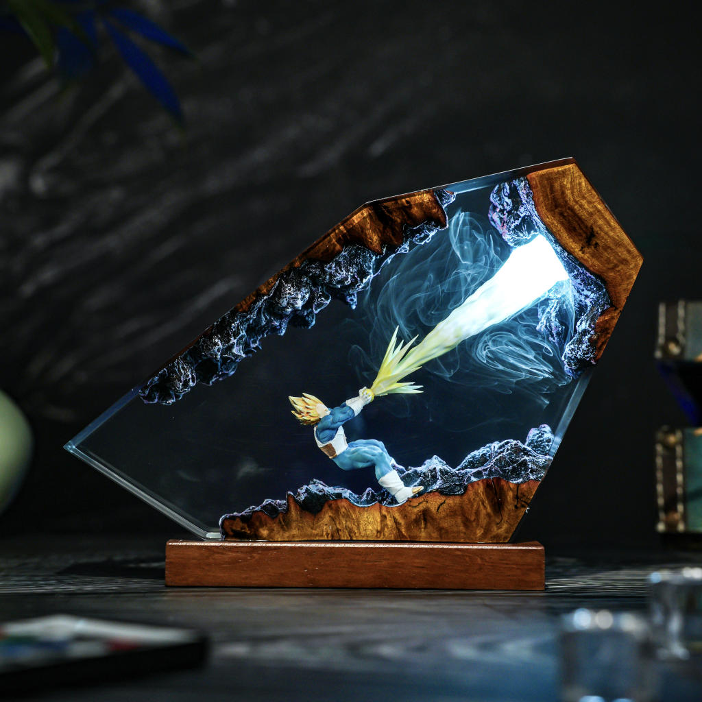 Energy Blast Super A.nime Warrior Resin Lamp Ver 2 3 Vegeta Dragon Ball Epoxy Lamp