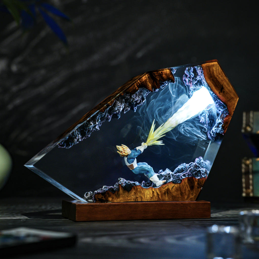 Energy Blast Super A.nime Warrior Resin Lamp Ver 2 7 DBZ Vegeta Resin Light