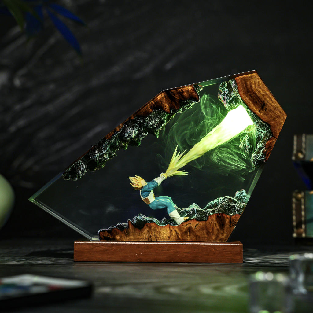 Energy Blast Super A.nime Warrior Resin Lamp Ver 2 16 Vegeta Dragon Ball Epoxy Lamp