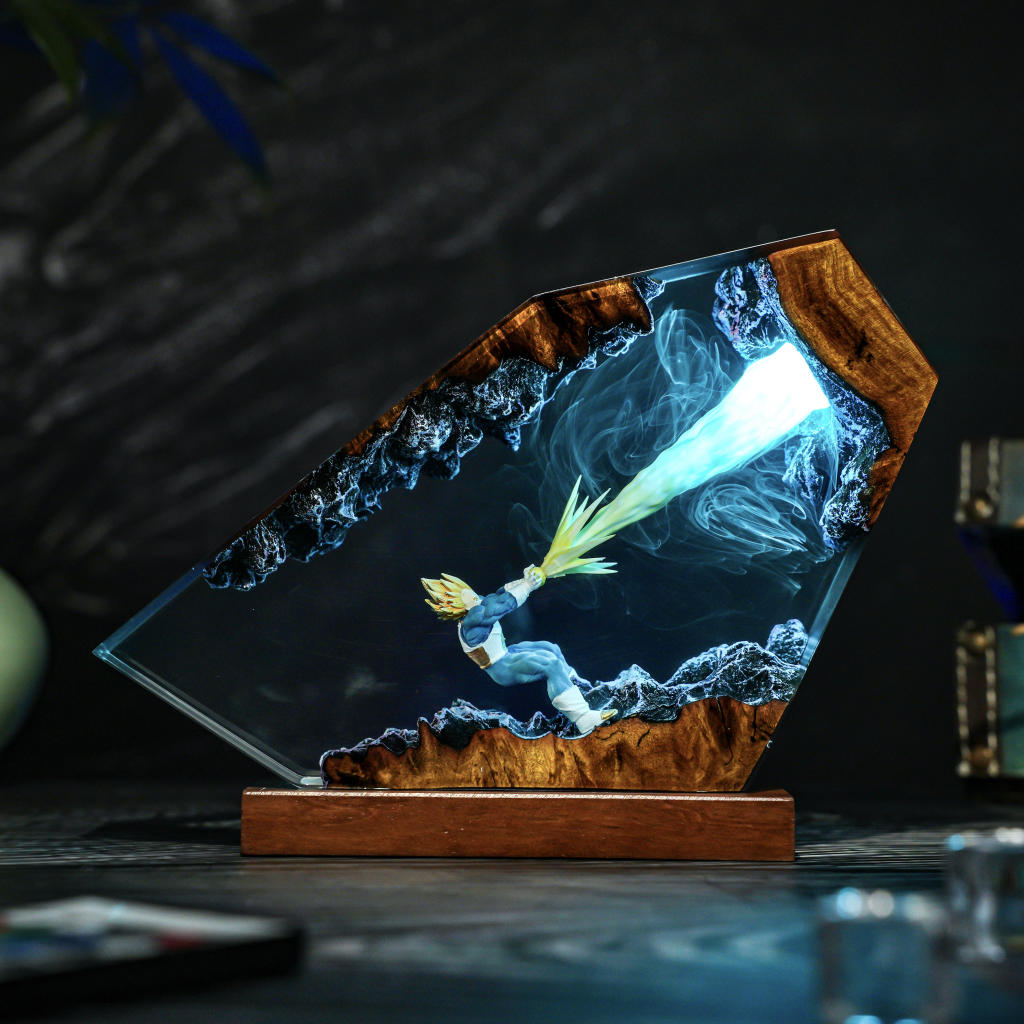 Energy Blast Super A.nime Warrior Resin Lamp Ver 2 14 Vegeta Epoxy Night Light