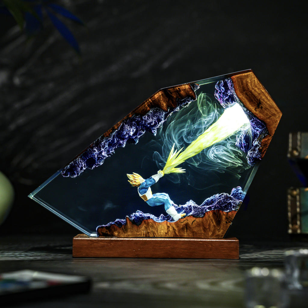 Energy Blast Super A.nime Warrior Resin Lamp Ver 2 13 Vegeta Epoxy Night Light