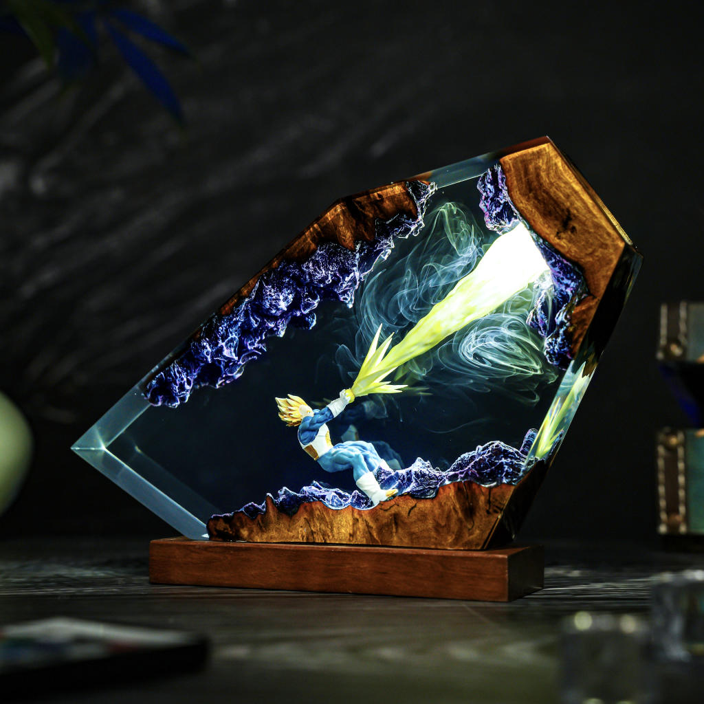 Energy Blast Super A.nime Warrior Resin Lamp Ver 2 12 Dragon Ball Vegeta LED Lamp