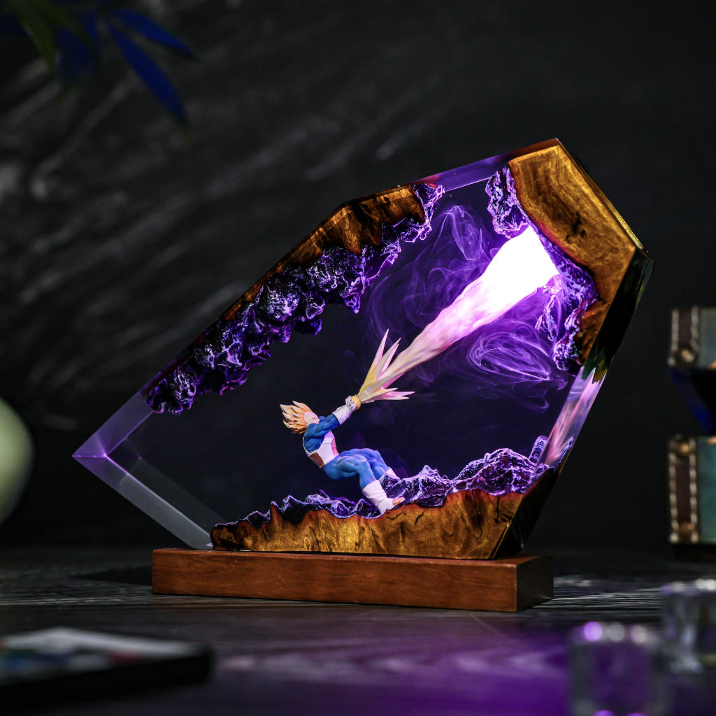 Energy Blast Super A.nime Warrior Resin Lamp Ver 2 9 Prince of Saiyans Lamp