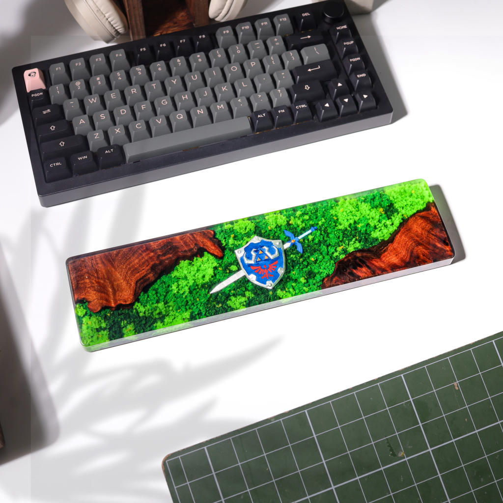 Zelda Hylian Shield and Master Sword Wrist Rest 4 Hylian Shield Resin Wrist Rest