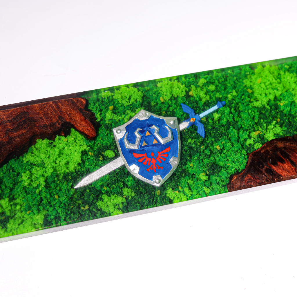 Zelda Hylian Shield and Master Sword Wrist Rest 9 Zelda Gaming Desk Wrist Support