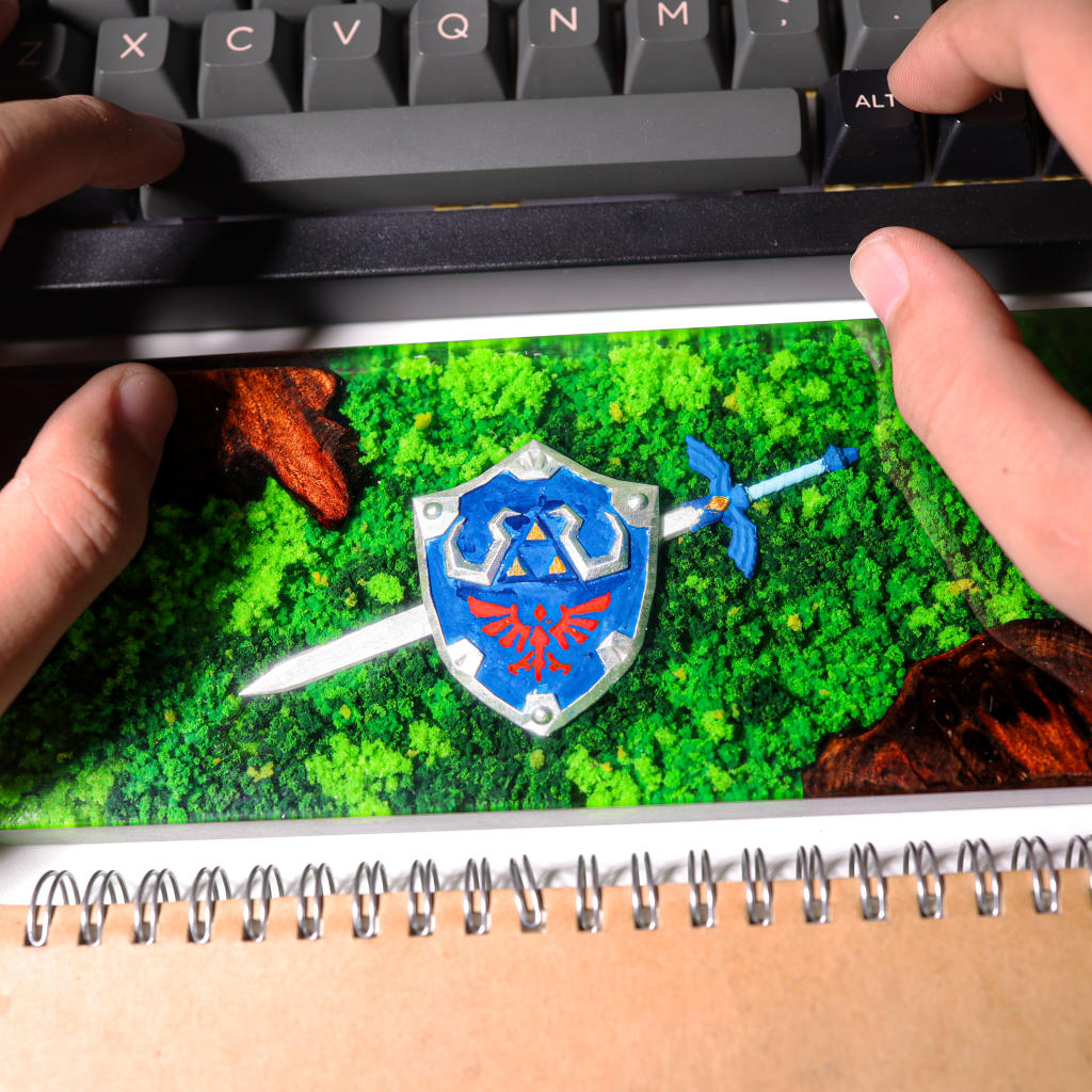 Zelda Hylian Shield and Master Sword Wrist Rest 10 Legend of Zelda Keyboard Wrist Rest