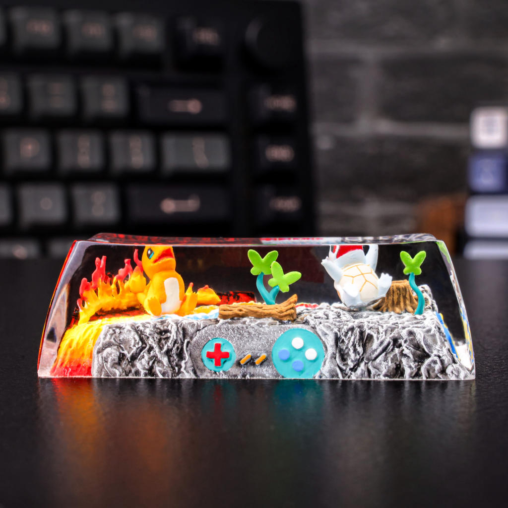 Charmander & Squirtle Pokémon Backspace Keycap 11 Pokémon Keyboard Accessory