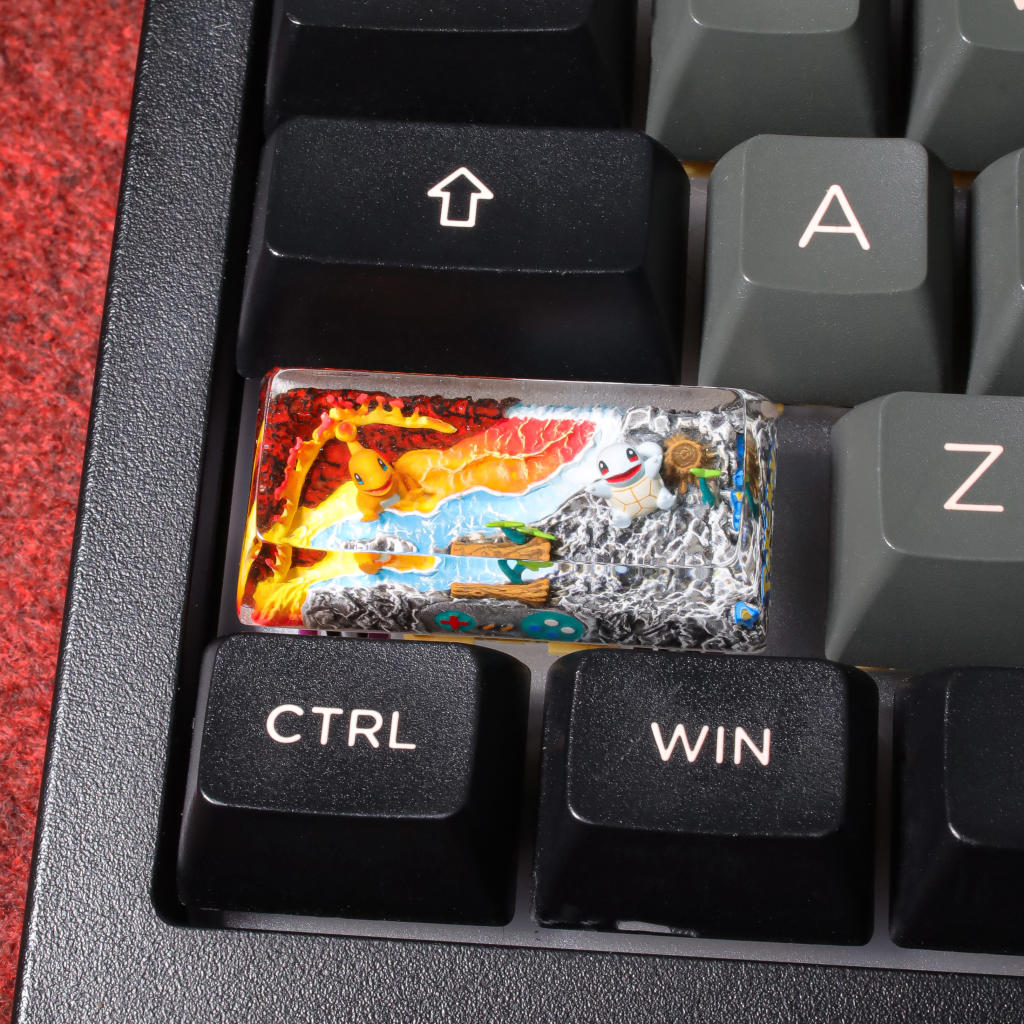 Charmander & Squirtle Pokémon Backspace Keycap 4 Pokémon Handmade 2u Keycap