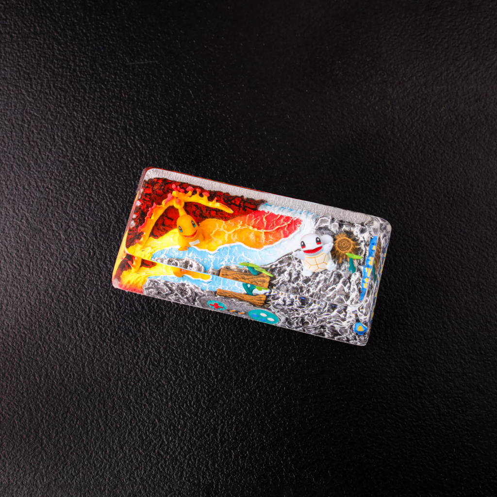 Charmander & Squirtle Pokémon Backspace Keycap 10 Pokémon Charmander Squirtle 2u Keycap