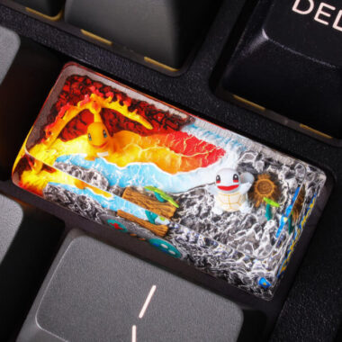Charmander & Squirtle Pokémon Backspace Keycap