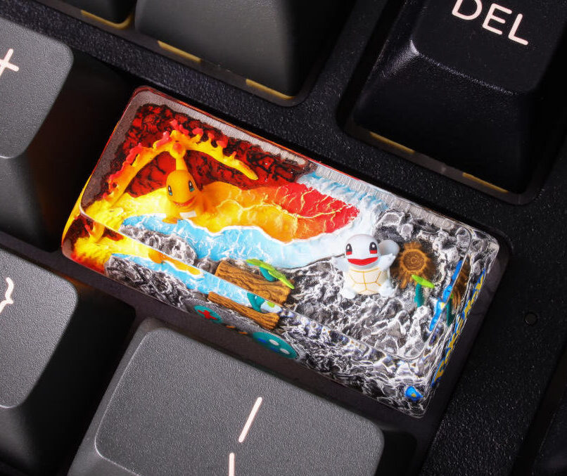Charmander & Squirtle Pokémon Backspace Keycap 1 Charmander & Squirtle Pokémon Backspace Keycap