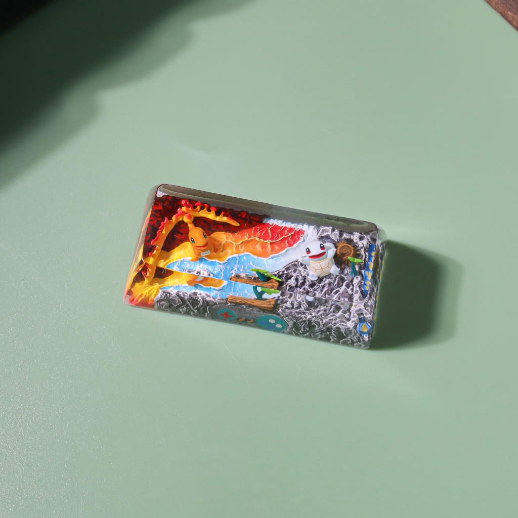 Charmander & Squirtle Pokémon Backspace Keycap 9 Pokémon Charmander Squirtle Keycap