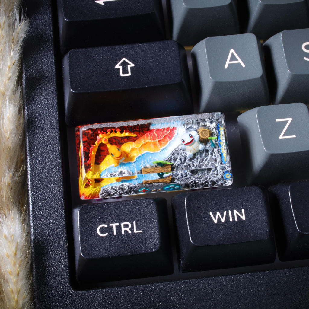 Charmander & Squirtle Pokémon Backspace Keycap 7 Pokémon Keyboard Accessory