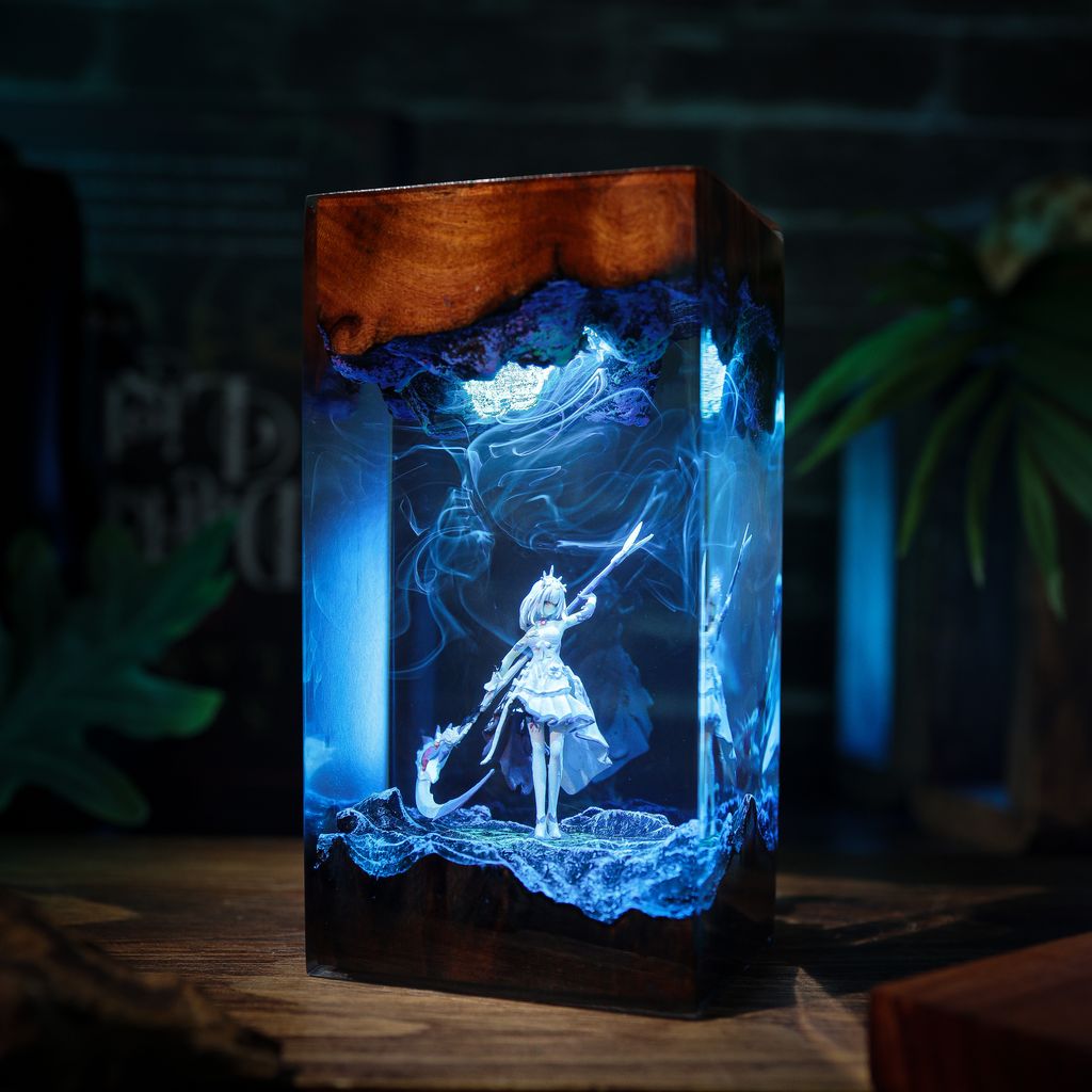 Castorice Honkai: Star Rail Lamp 20 Castorice HSR Epoxy Table Lamp