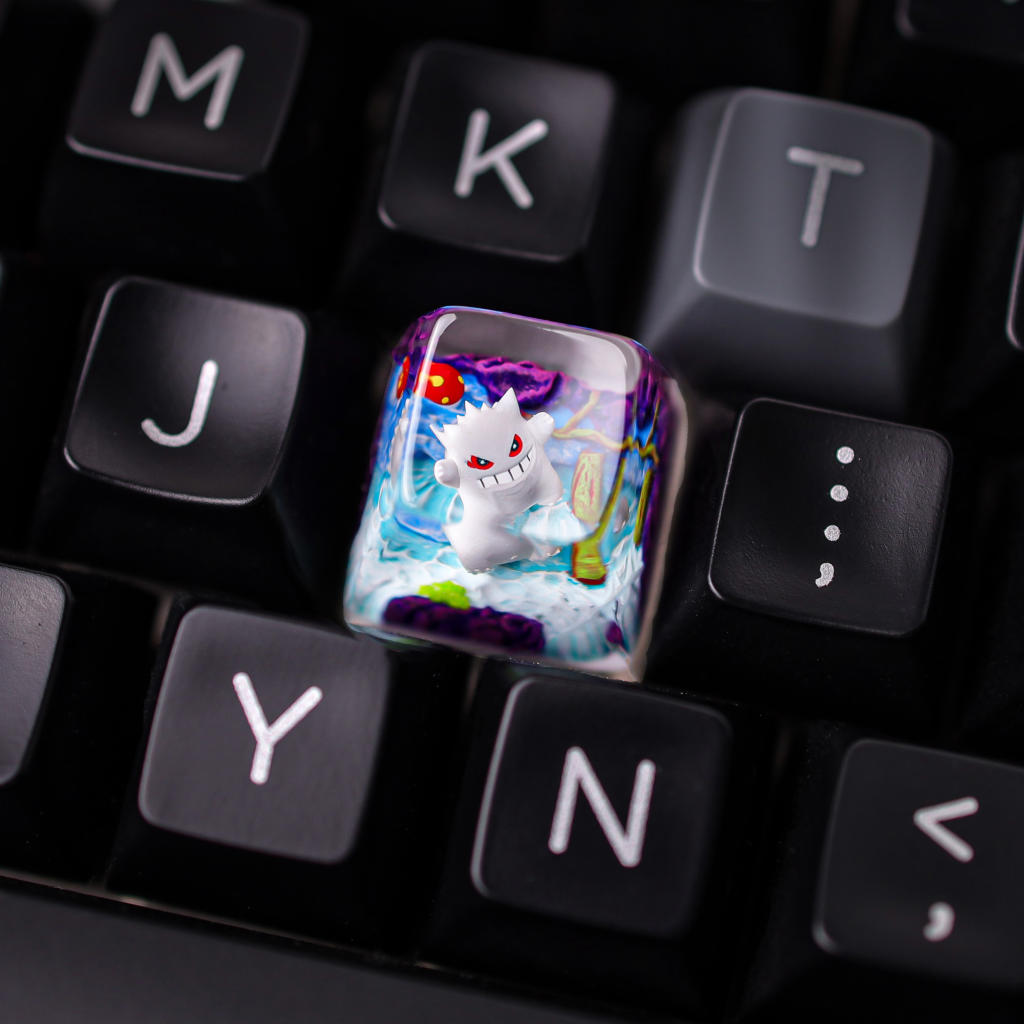 Creepy White Gengar Pokémon Keycap 11 Creepy White Gengar Pokémon Keycap