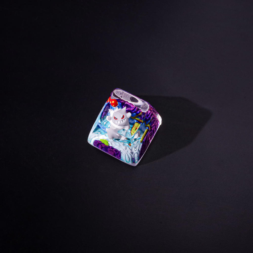 Creepy White Gengar Pokémon Keycap 9 Gengar Ghost Pokémon Keycap