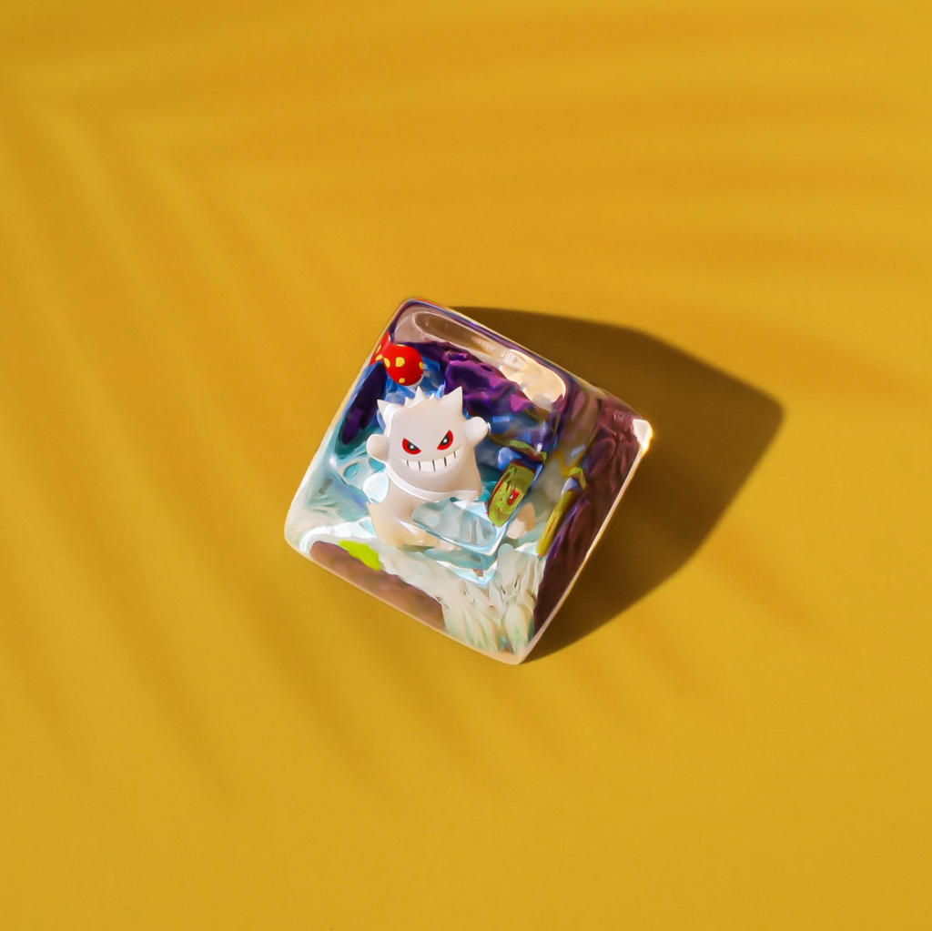 Creepy White Gengar Pokémon Keycap 10 Gengar Ghost Pokémon Keycap