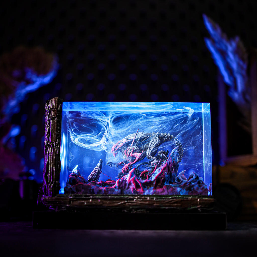 Darth Vader vs Xenomorph Diorama Lamp 2 Darth Vader vs Xenomorph Diorama Lamp