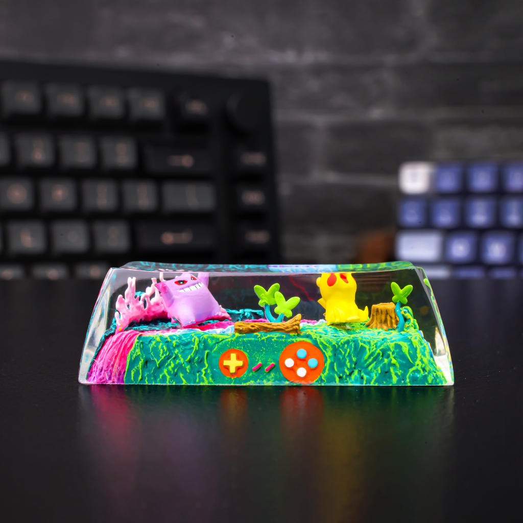 Charmander & Squirtle Pokémon Backspace Keycap 22 Handmade Gengar & Pikachu Pokémon Backspace Keyboard Keycap