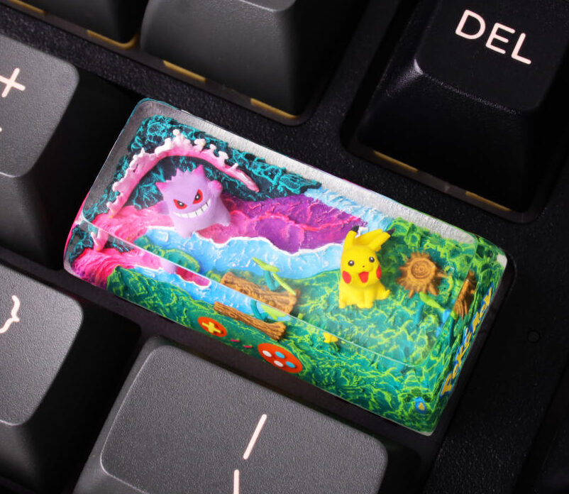 Charmander & Squirtle Pokémon Backspace Keycap 24 Gengar & Pikachu Pokémon Backspace Keycap