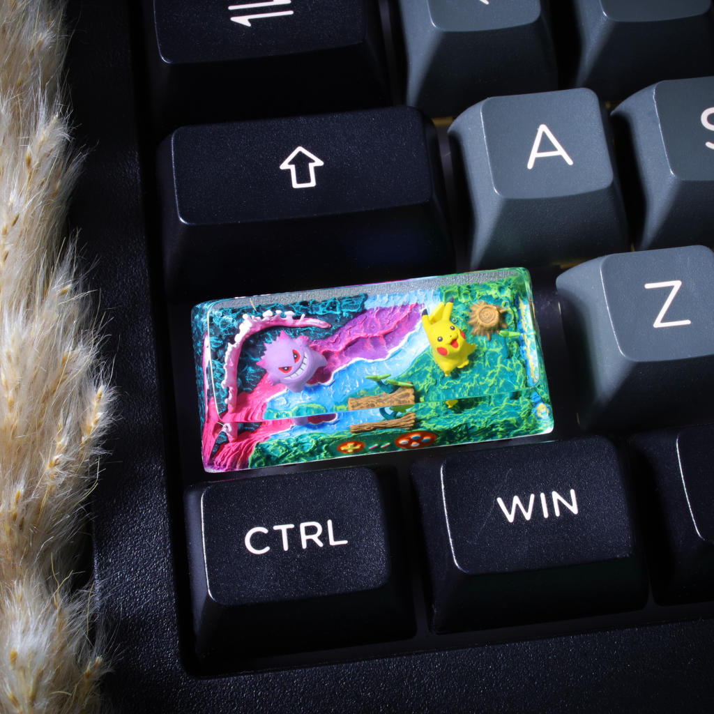 Charmander & Squirtle Pokémon Backspace Keycap 27 Pokémon Artisan 2u Keycap