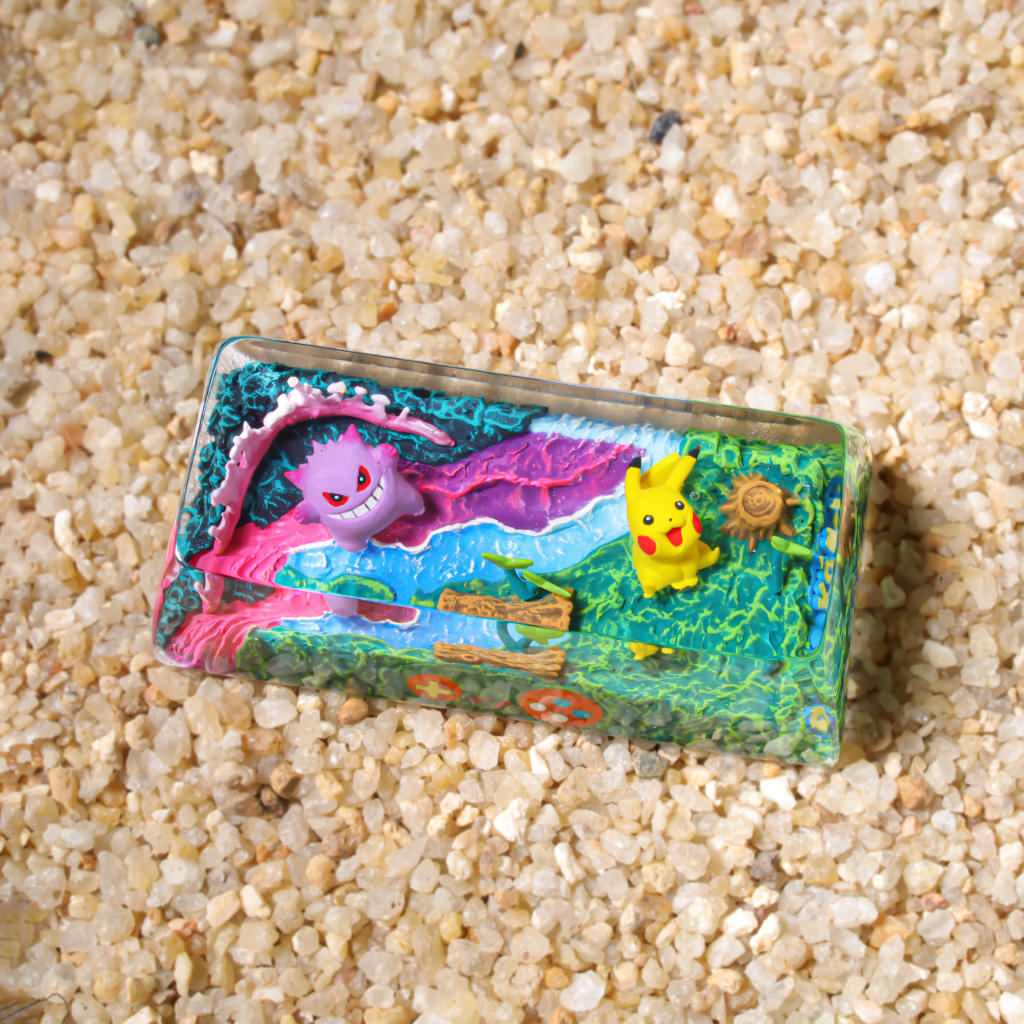 Charmander & Squirtle Pokémon Backspace Keycap 30 Gengar & Pikachu Pokémon Backspace 2u Resin Keycap