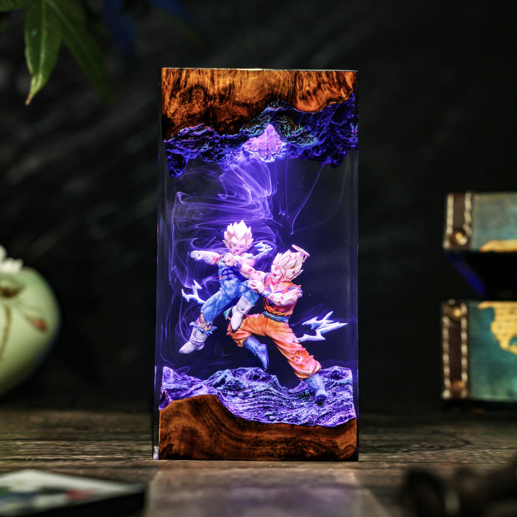 Anime Super Warrior Combat Ver 1 9 Saiyan fight resin lamp