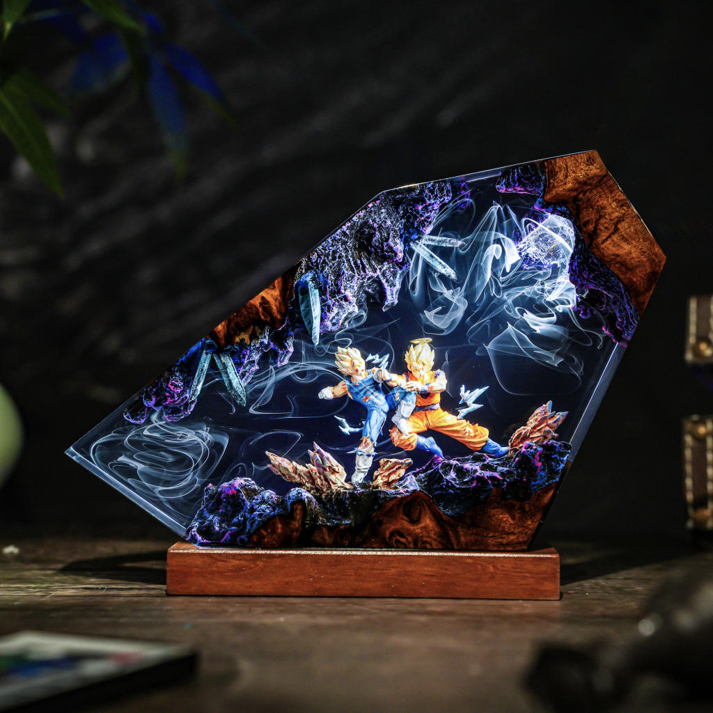 Anime Super Warrior Combat Ver 2 1 Goku vs Vegeta Dragon Ball Lamp Ver 2