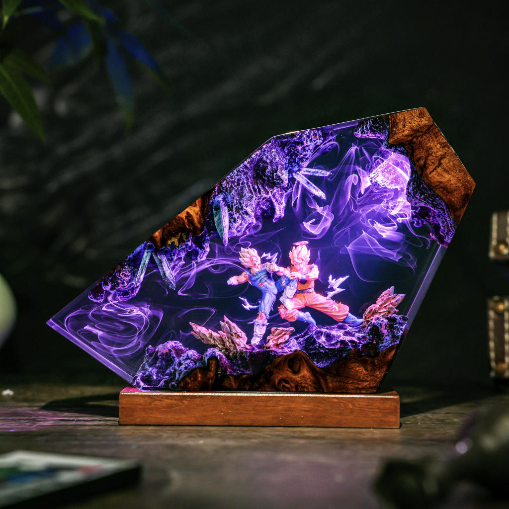 Anime Super Warrior Combat Ver 1 6 Goku Vegeta clash lamp