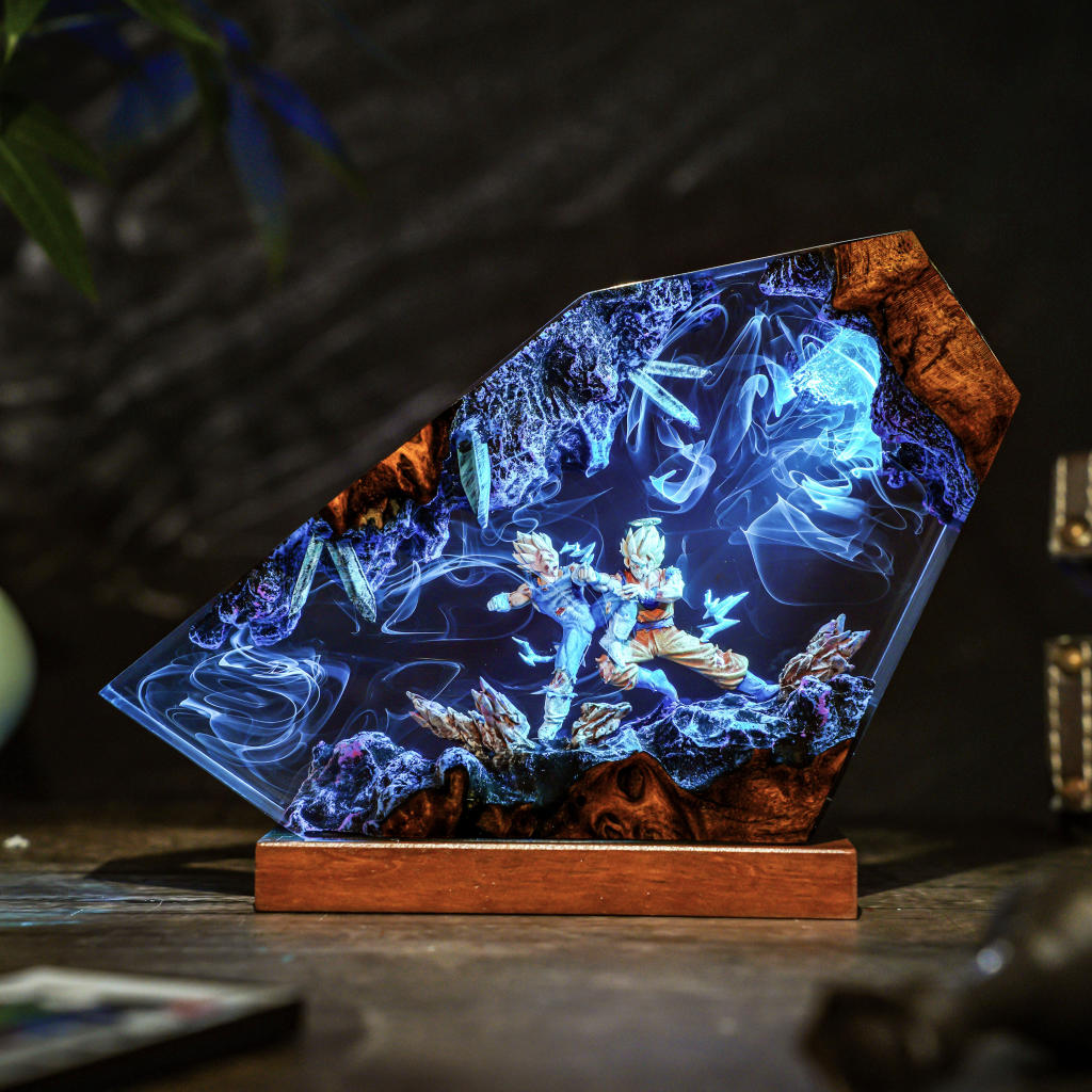 Anime Super Warrior Combat Ver 1 5 Goku vs Vegeta Dragon Ball Lamp Ver 2