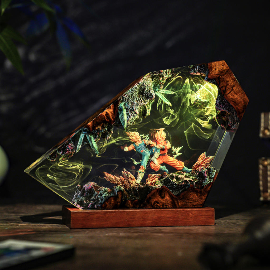 Anime Super Warrior Combat Ver 1 3 Dragon Ball Z resin diorama light