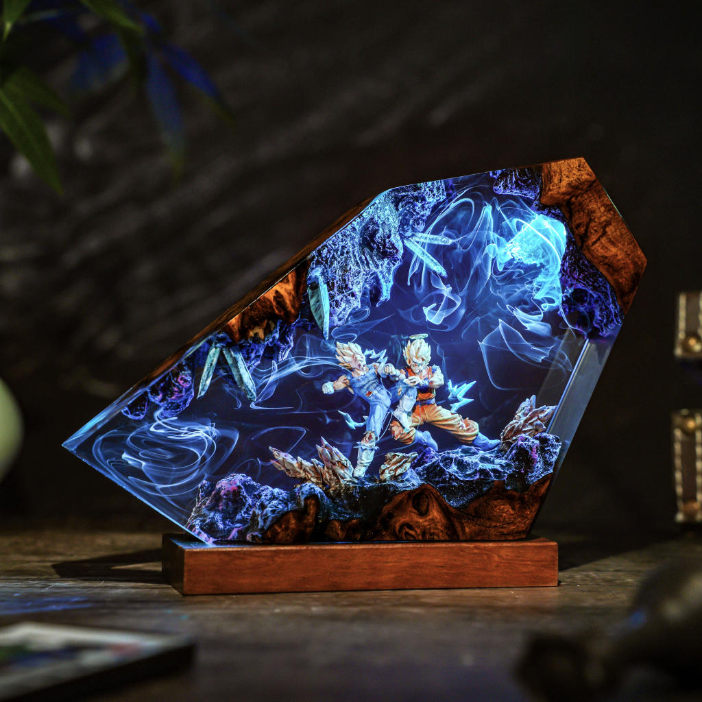 Anime Super Warrior Combat Ver 1 2 Goku Vegeta clash lamp