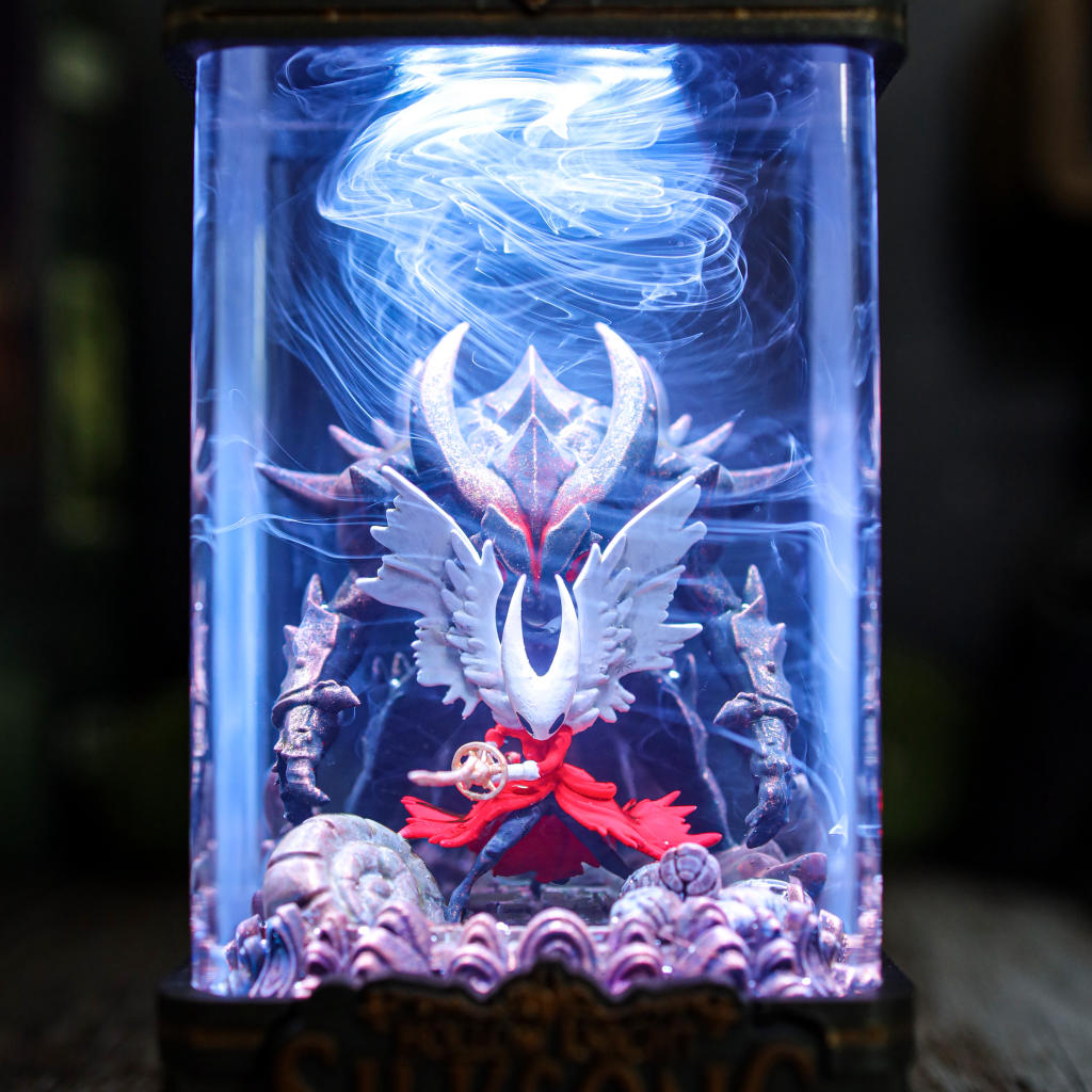 Hornet Battle Hollow Knight Silksong Diorama Lamp 9 hornet hollow knight lamp